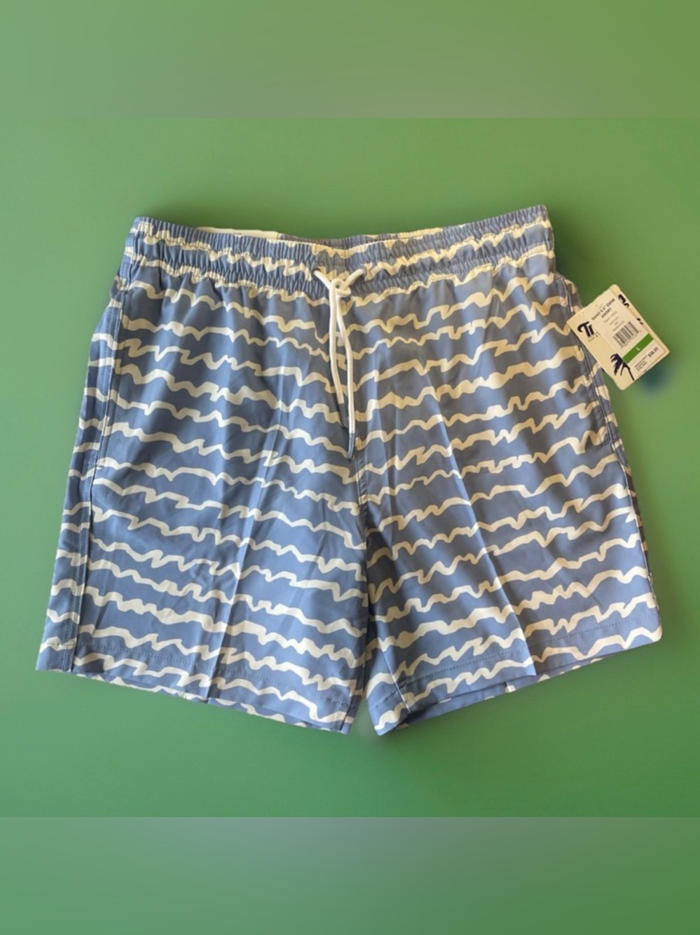 Trunks Surf & Swim Co Sano 6.5" Swim Shorts Men’s Large NWT Denim Blue Doodles